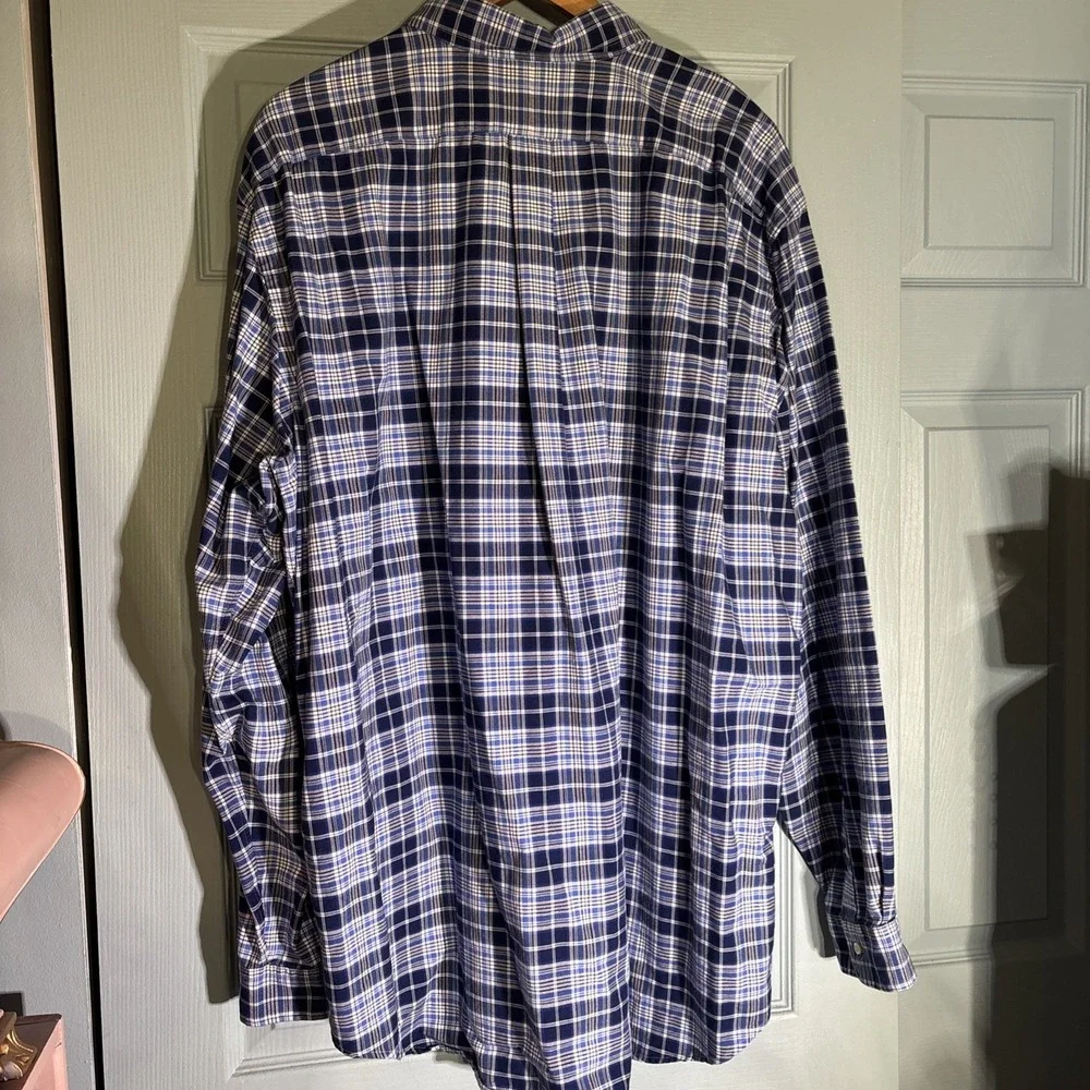 Polo Ralph Lauren Button Down Plaid Dress‎ Shirt Sz XXL Tall. Classic, Preppy.